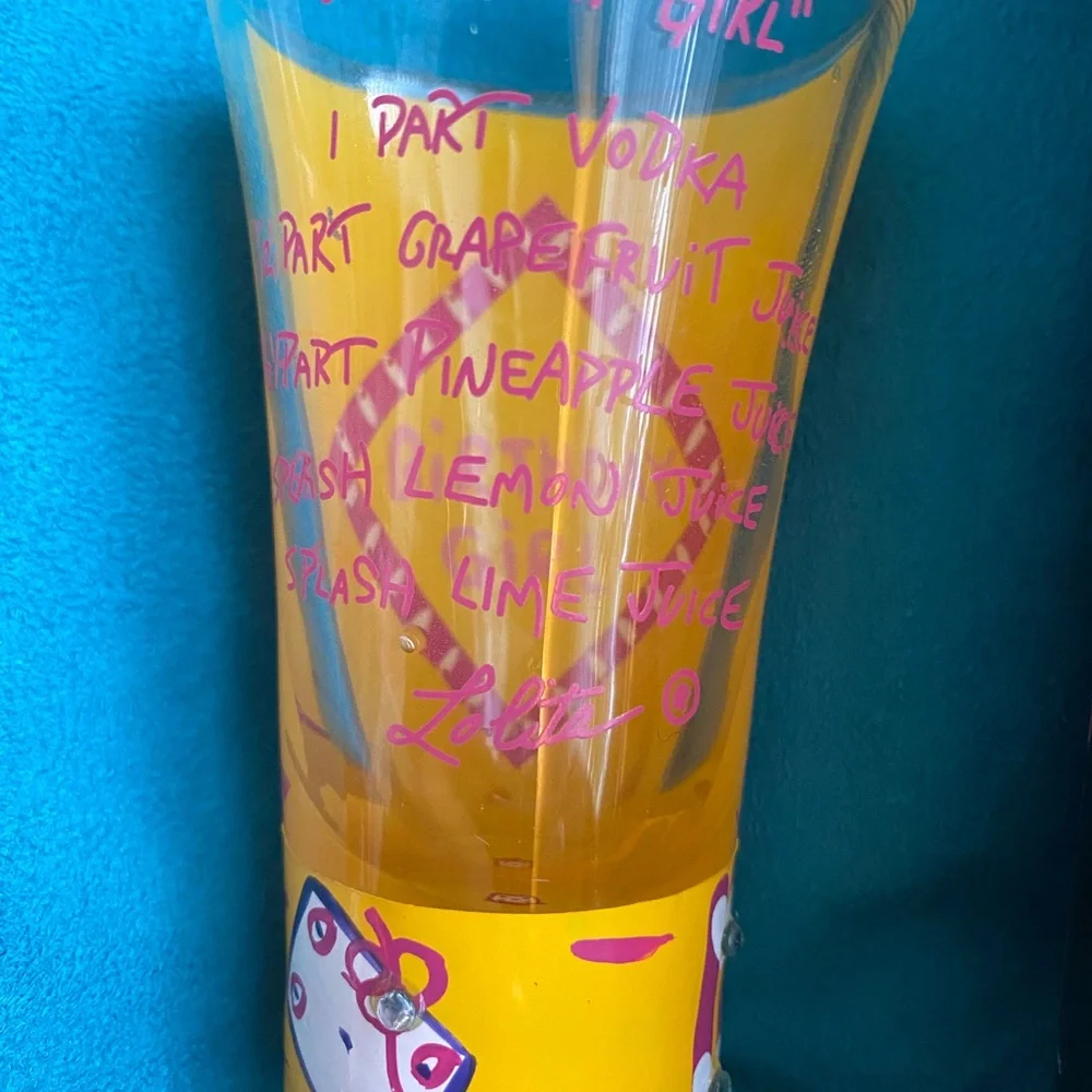 💖3/$21💖 NEW Lolita Birthday Girl Shot Glass - Vibrant Yellow and Pink